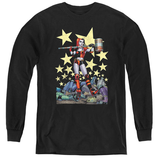 Batman Hammer Time Long Sleeve Kids Youth T Shirt Black Officially Licensed