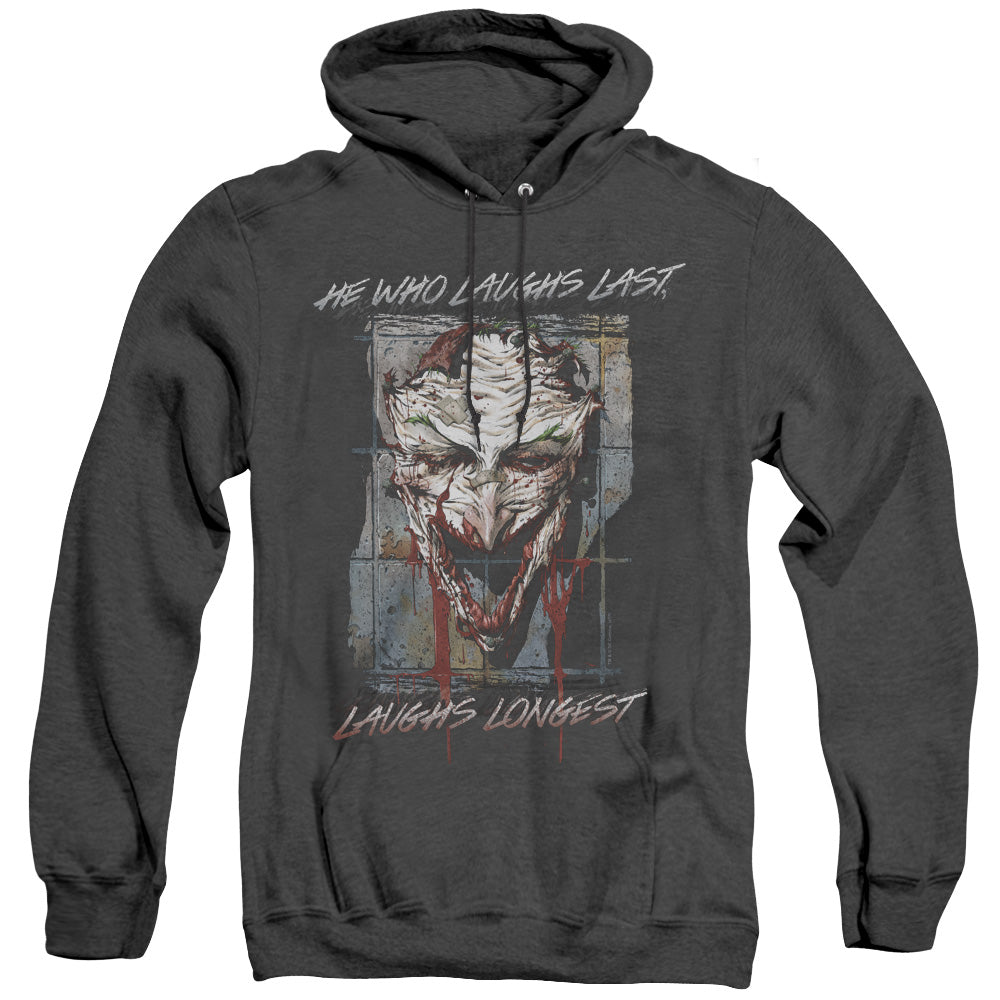 Batman Just For Laughs Heather Mens Hoodie Black Officially Licensed