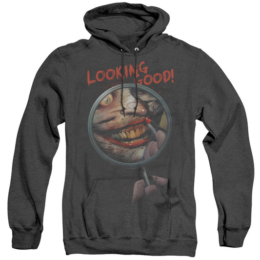 Batman Looking Good Heather Mens Hoodie Black Officially Licensed