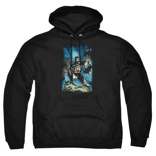 Batman Stormy Dark Knight Mens Hoodie Black Officially Licensed