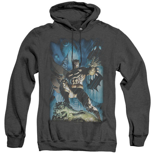 Batman Stormy Dark Knight Heather Mens Hoodie Black Officially Licensed