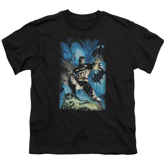 Batman Stormy Dark Knight Kids Youth T Shirt Black Officially Licensed