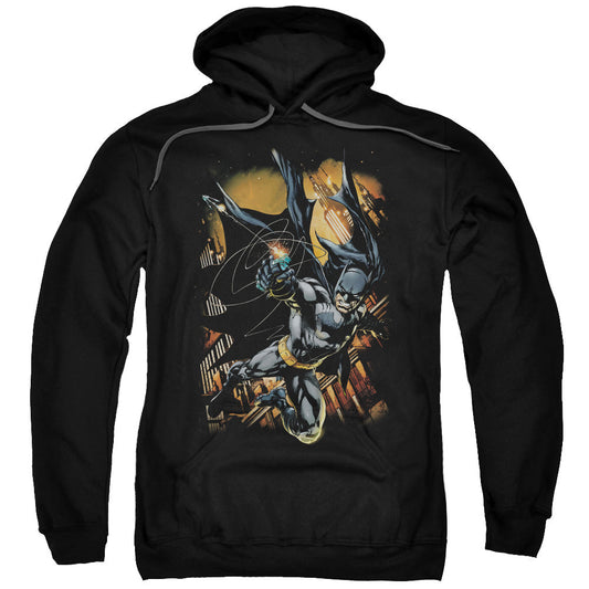 Batman Grapple Fire Mens Hoodie Black Officially Licensed