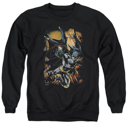 Batman Grapple Fire Mens Crewneck Sweatshirt Black