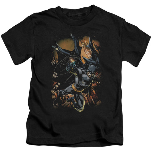 Batman Grapple Fire Juvenile Kids Youth T Shirt Black Officially Licensed