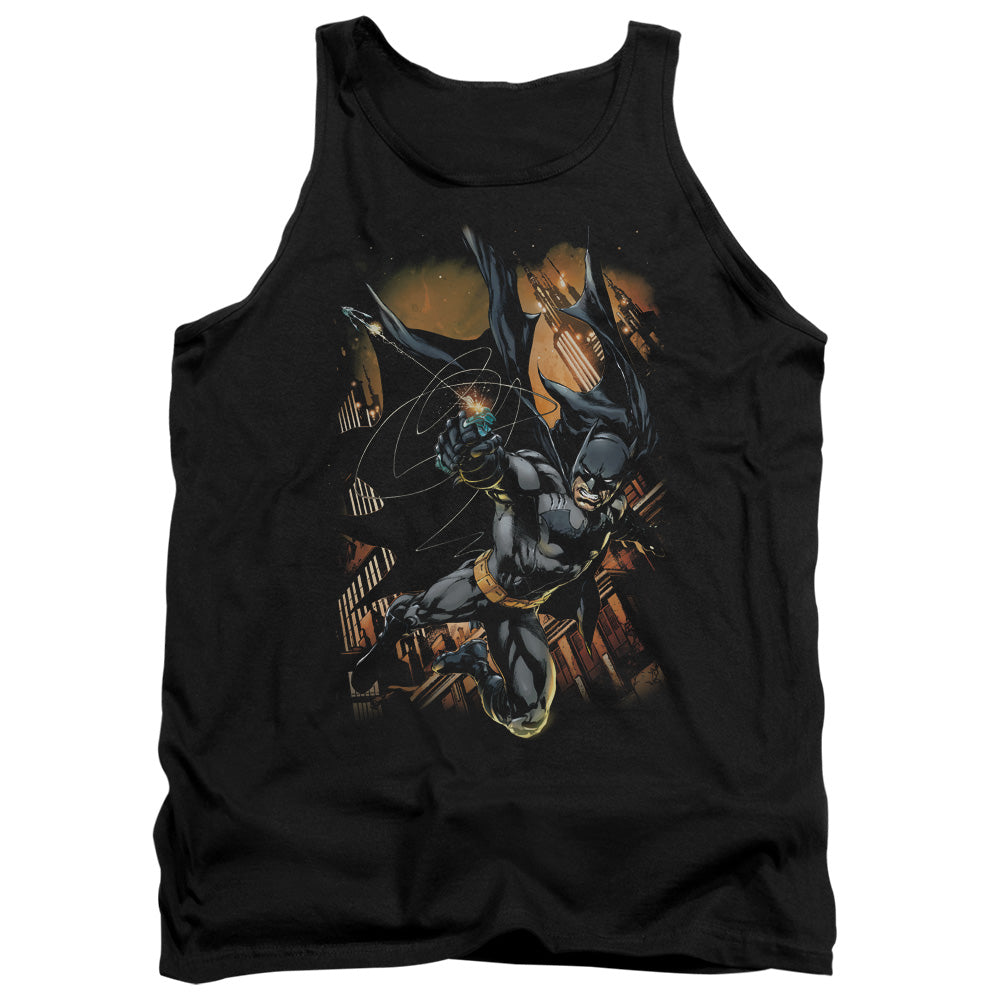 Batman Grapple Fire Mens Tank Top Shirt Black Officially Licensed