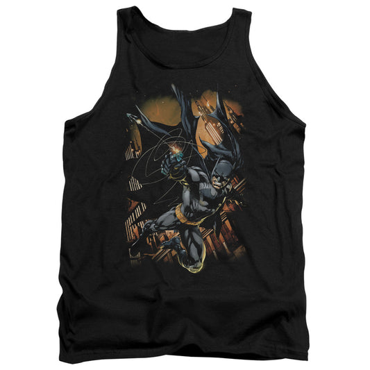 Batman Grapple Fire Mens Tank Top Shirt Black Officially Licensed