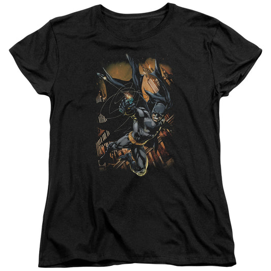 Batman Grapple Fire Womens T Shirt Black Officially Licensed