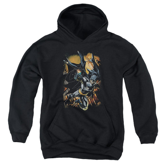 Batman Grapple Fire Kids Youth Hoodie Black Officially Licensed