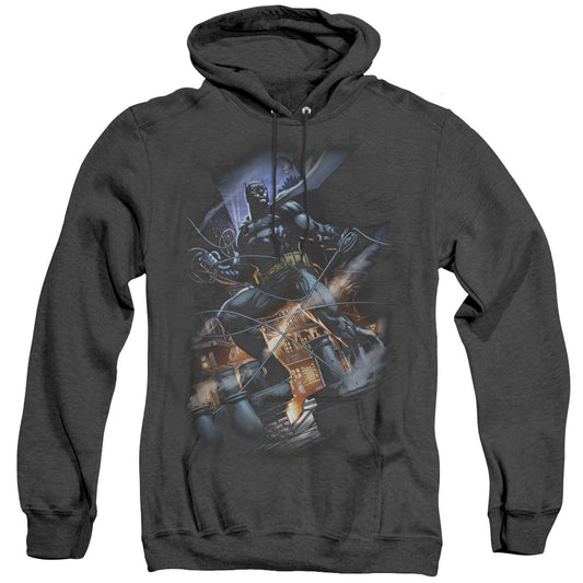 Batman Gotham Knight Heather Mens Hoodie Black Officially Licensed