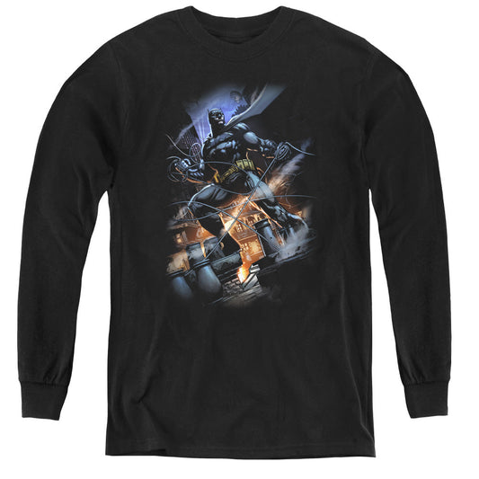 Batman Gotham Knight Long Sleeve Kids Youth T Shirt Black Officially Licensed