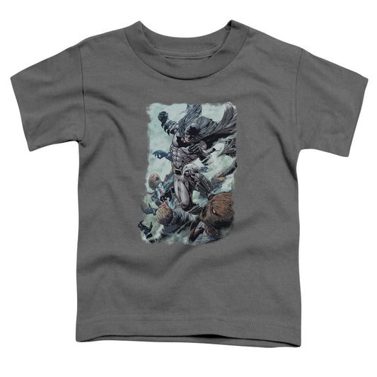 Batman Punch Toddler Kids Youth T Shirt Charcoal Officially Licensed