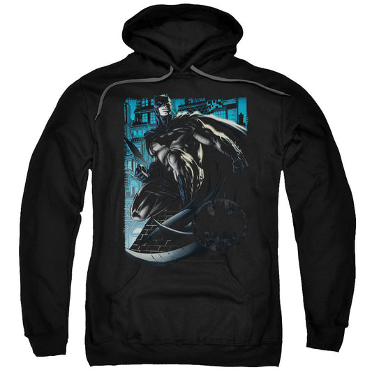 Batman Knight Falls In Gotham Mens Hoodie Black Officially Licensed