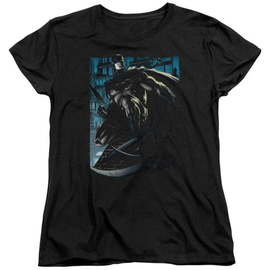 Batman Knight Falls In Gotham Womens T Shirt Black Officially Licensed