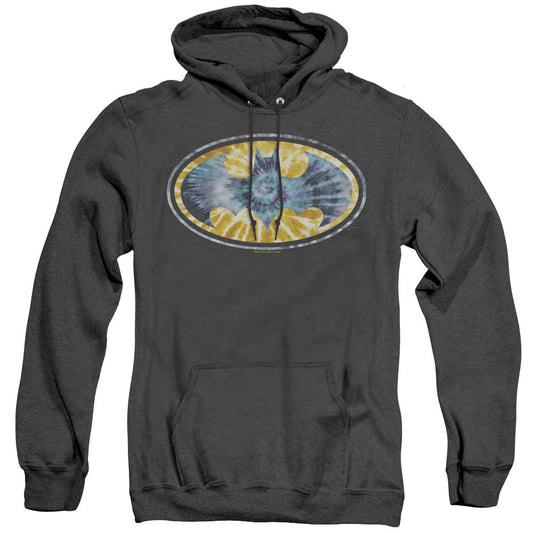 Batman Tie Dye 3 Heather Mens Hoodie Black Officially Licensed