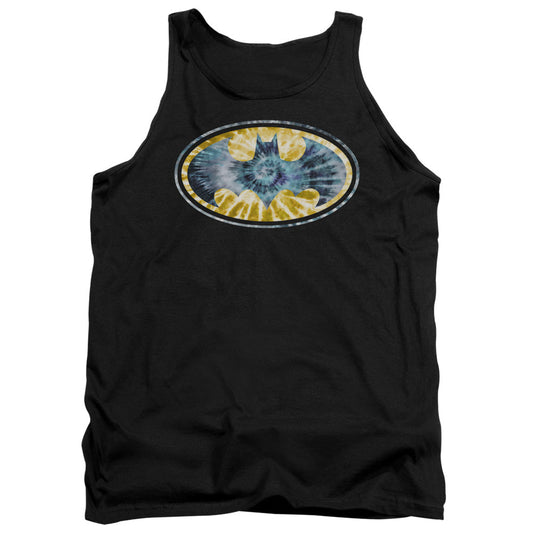 Batman Tie Dye 3 Mens Tank Top Shirt Black Officially Licensed