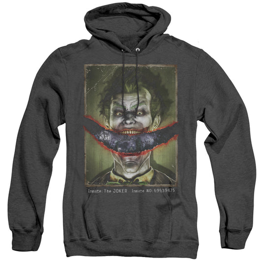 Batman Aa Split Lip Heather Mens Hoodie Black Officially Licensed