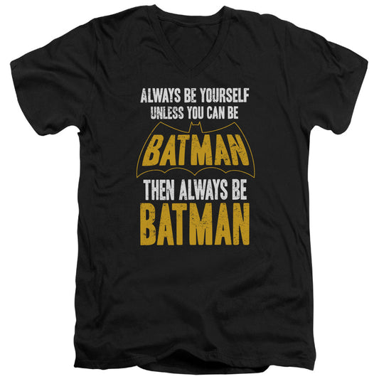 Batman Be Batman Mens Slim Fit V Neck T Shirt Black Officially Licensed