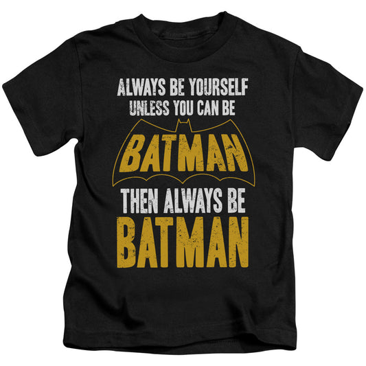Batman Be Batman Juvenile Kids Youth T Shirt Black Officially Licensed