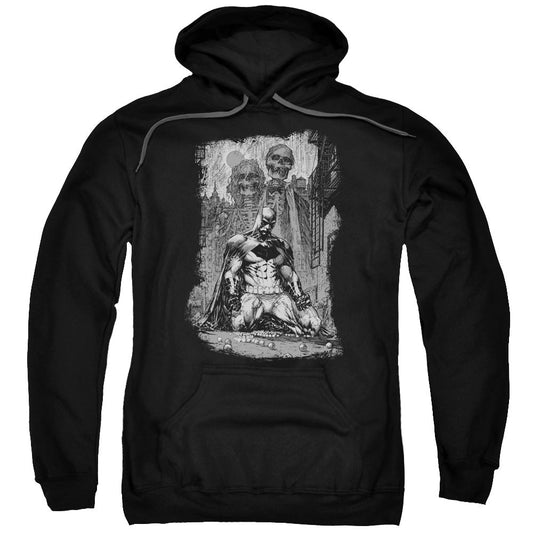 Batman Sketchy Shadows Mens Hoodie Black Officially Licensed