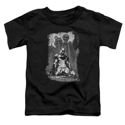 Batman Sketchy Shadows Toddler Kids Youth T Shirt Black Officially Licensed