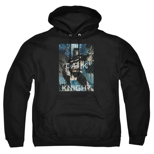 Batman Fighting The Storm Mens Hoodie Black Officially Licensed