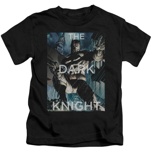 Batman Fighting The Storm Juvenile Kids Youth T Shirt Black Officially Licensed