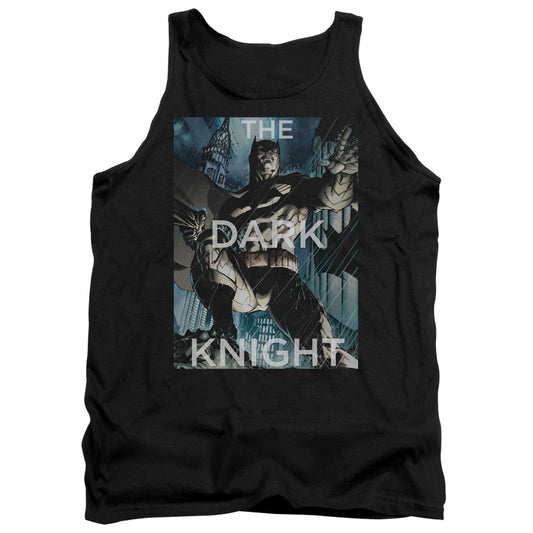 Batman Fighting The Storm Mens Tank Top Shirt Black Officially Licensed