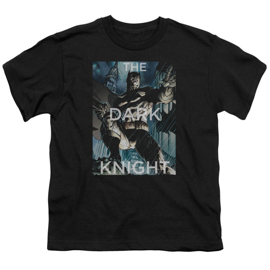 Batman Fighting The Storm Kids Youth T Shirt Black Officially Licensed