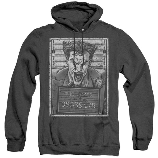 Batman Joker Inmate Heather Mens Hoodie Black Officially Licensed