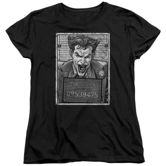 Batman Joker Inmate Womens T Shirt Black Officially Licensed
