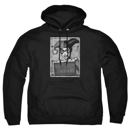 Batman Harley Inmate Mens Hoodie Black Officially Licensed