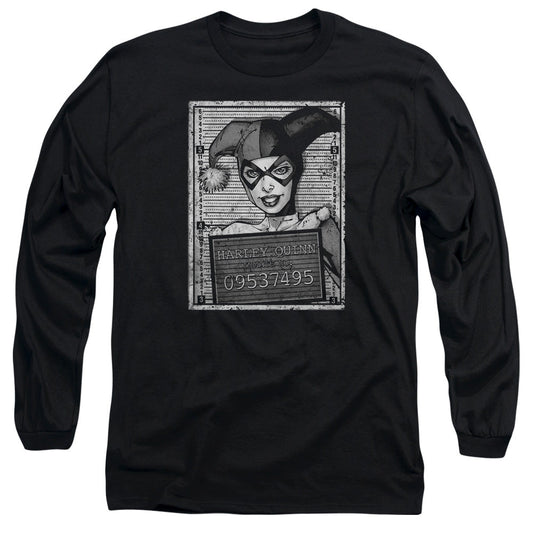 Batman Harley Inmate Mens Long Sleeve Shirt Black Officially Licensed