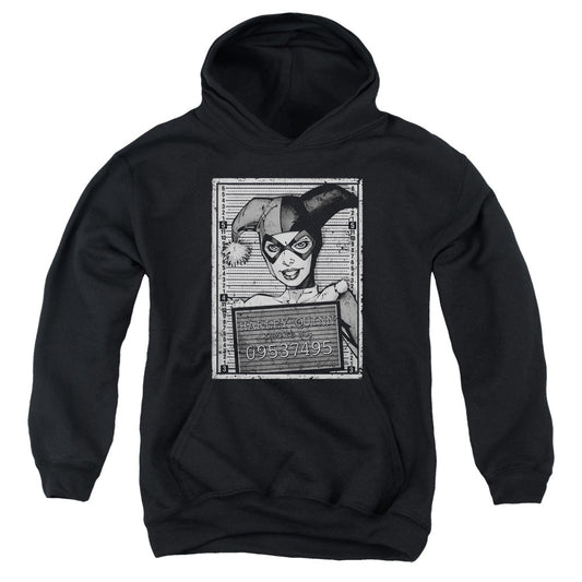 Batman Harley Inmate Kids Youth Hoodie Black Officially Licensed