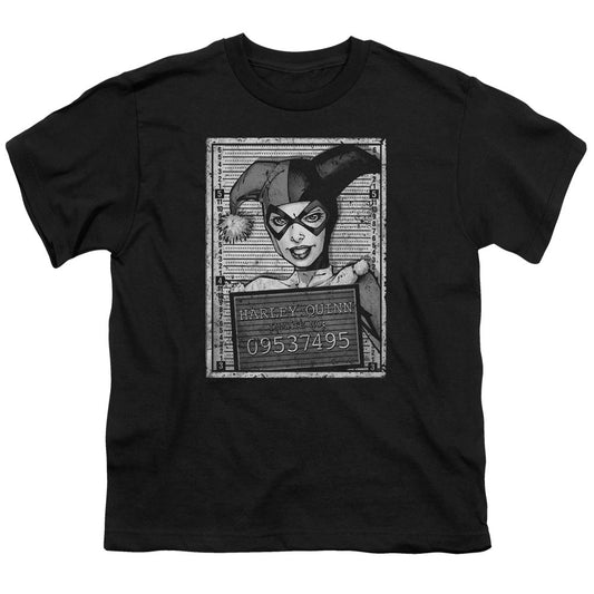 Batman Harley Inmate Kids Youth T Shirt Black Officially Licensed