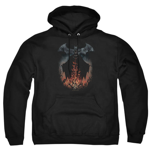 Batman Smoke & Fire Mens Hoodie Black Officially Licensed