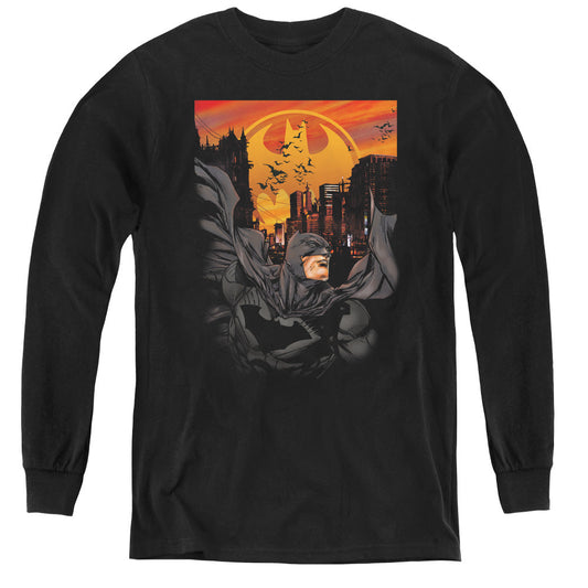 Batman Always On Call Long Sleeve Kids Youth T Shirt Black Officially Licensed