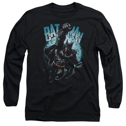 Batman Moon Knight Mens Long Sleeve Shirt Black Officially Licensed