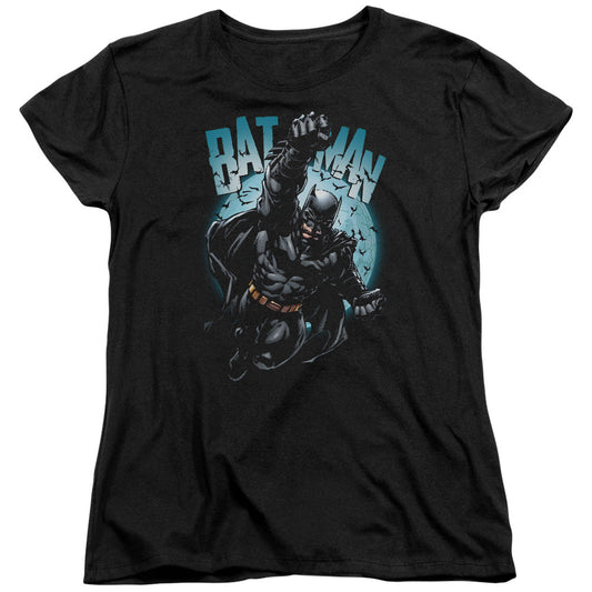 Batman Moon Knight Womens T Shirt Black Officially Licensed