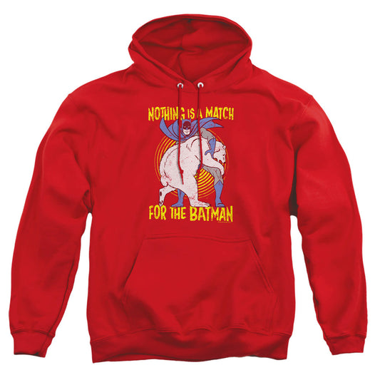 Batman Bear Wrastling Mens Hoodie Red Officially Licensed