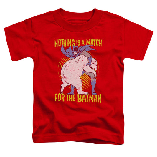 Batman Bear Wrastling Toddler Kids Youth T Shirt Red Officially Licensed