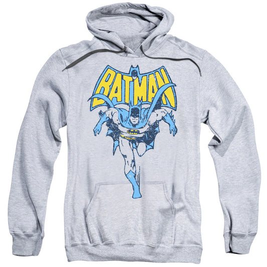 Batman Vintage Run Mens Hoodie Athletic Heather Officially Licensed