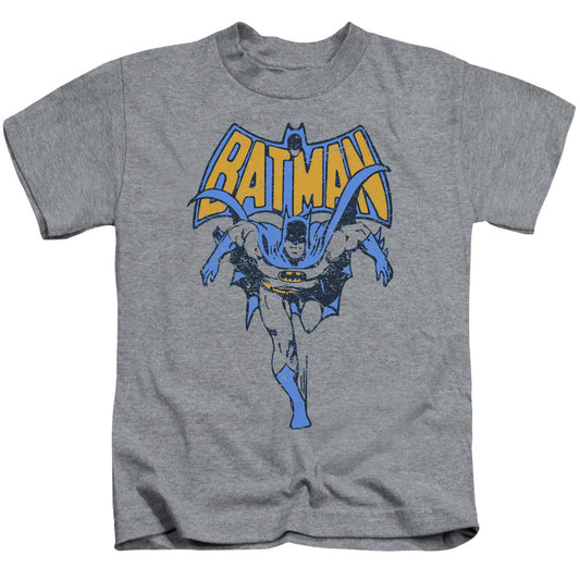Batman Vintage Run Juvenile Kids Youth T Shirt Athletic Heather Officially Licensed