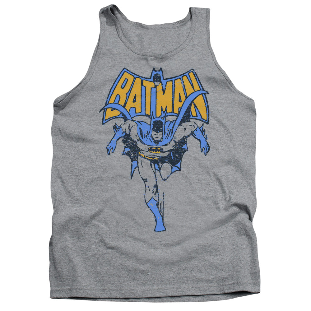 Batman Vintage Run Mens Tank Top Shirt Athletic Heather Officially Licensed