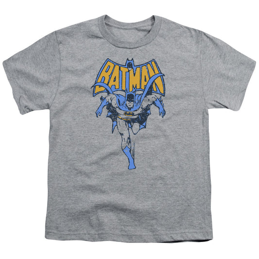 Batman Vintage Run Kids Youth T Shirt Athletic Heather Officially Licensed