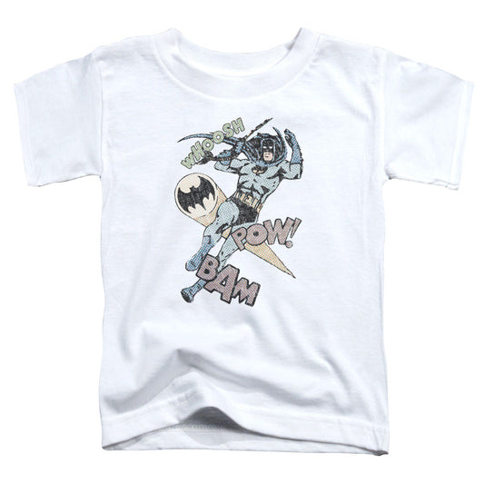 Batman Halftone Swing Toddler Kids Youth T Shirt White Officially Licensed