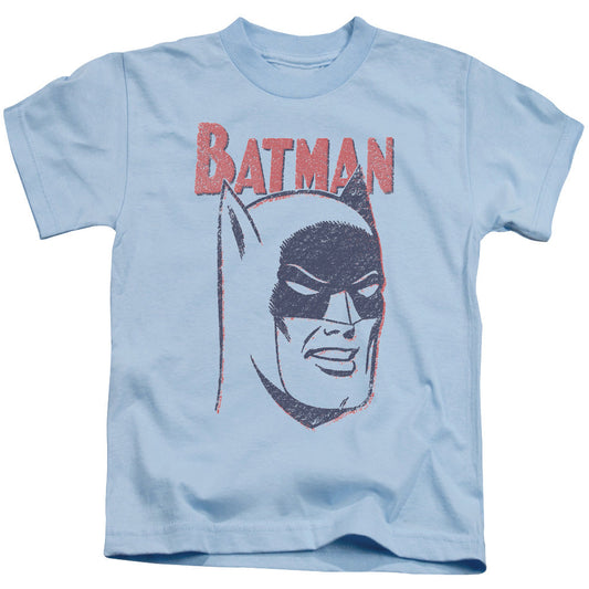 Batman Crayon Man Juvenile Kids Youth T Shirt Light Blue Officially Licensed