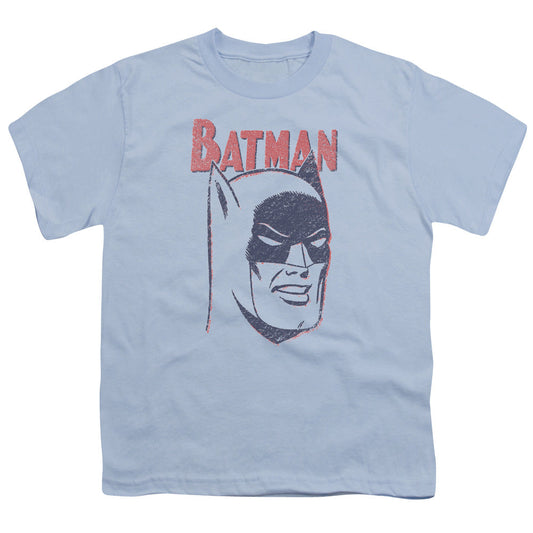 Batman Crayon Man Kids Youth T Shirt Light Blue Officially Licensed