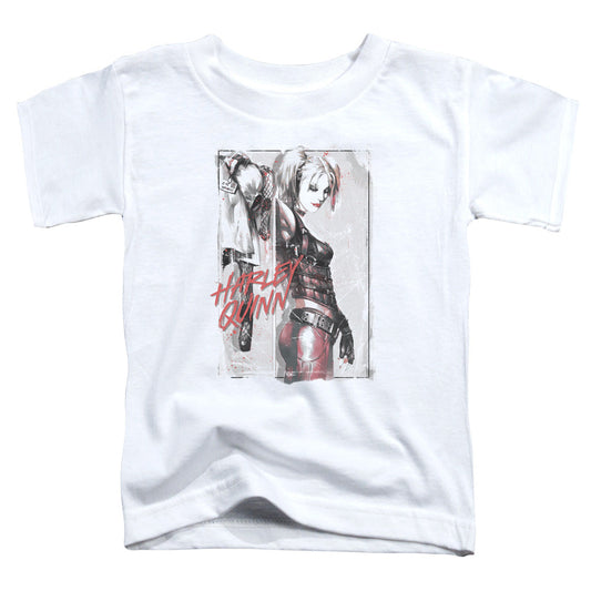 Batman Ink Wash Harley Toddler Kids Youth T Shirt White Officially Licensed