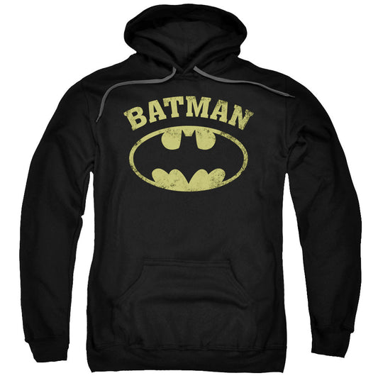 Batman Over Symbol Mens Hoodie Black Officially Licensed
